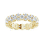 Sapphire Row Lab-Grown Diamond Cluster Eternity Band - 14K Yellow Gold, 4 (view 3)