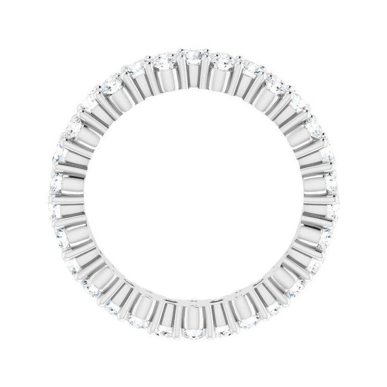 Sapphire Row Lab-Grown Diamond Cluster Eternity Band - Platinum, 4 (view 2)
