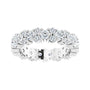 Sapphire Row Lab-Grown Diamond Cluster Eternity Band - Platinum, 4 (view 3)