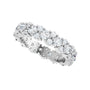 Sapphire Row Lab-Grown Diamond Cluster Eternity Band - Platinum, 4.5 (view 5)