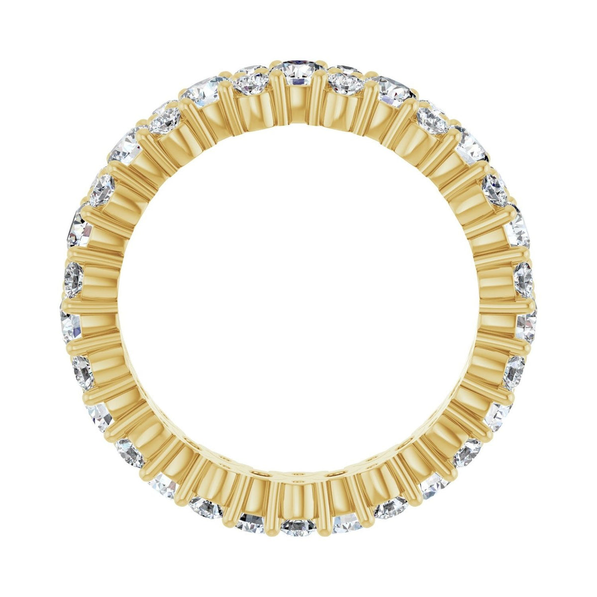 Sapphire Row Lab-Grown Diamond Cluster Eternity Band - 14K Yellow Gold, 4.5 (view 2)