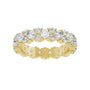 Sapphire Row Lab-Grown Diamond Cluster Eternity Band - 14K Yellow Gold, 4.5 (view 3)