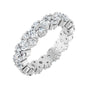Sapphire Row Lab-Grown Diamond Cluster Eternity Band - Platinum