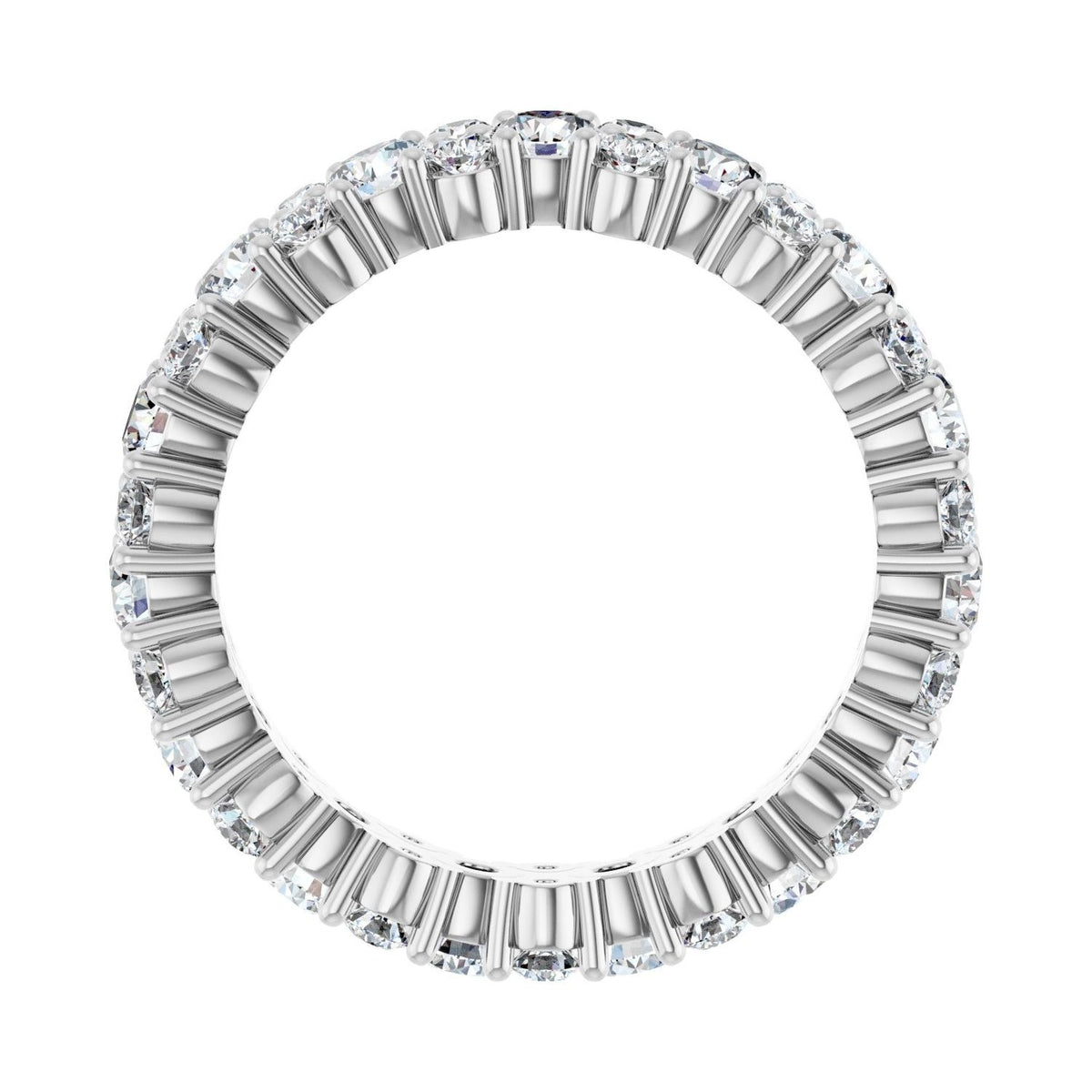 Sapphire Row Lab-Grown Diamond Cluster Eternity Band - Platinum (view 2)