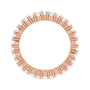 Sapphire Row Lab-Grown Diamond Cluster Eternity Band - 14K Rose Gold, 4 (view 2)