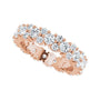 Sapphire Row Lab-Grown Diamond Cluster Eternity Band - 14K Rose Gold, 4 (view 5)