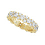 Sapphire Row Lab-Grown Diamond Cluster Eternity Band - 14K Yellow Gold (view 5)