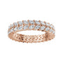 Sapphire Row Natural Diamond Double Marquise Eternity Band - 14K Rose Gold (view 3)