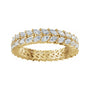 Sapphire Row Natural Diamond Double Marquise Eternity Band - 14K Yellow Gold (view 3)
