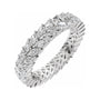 Sapphire Row Natural Diamond Double Marquise Eternity Band - 14K White Gold