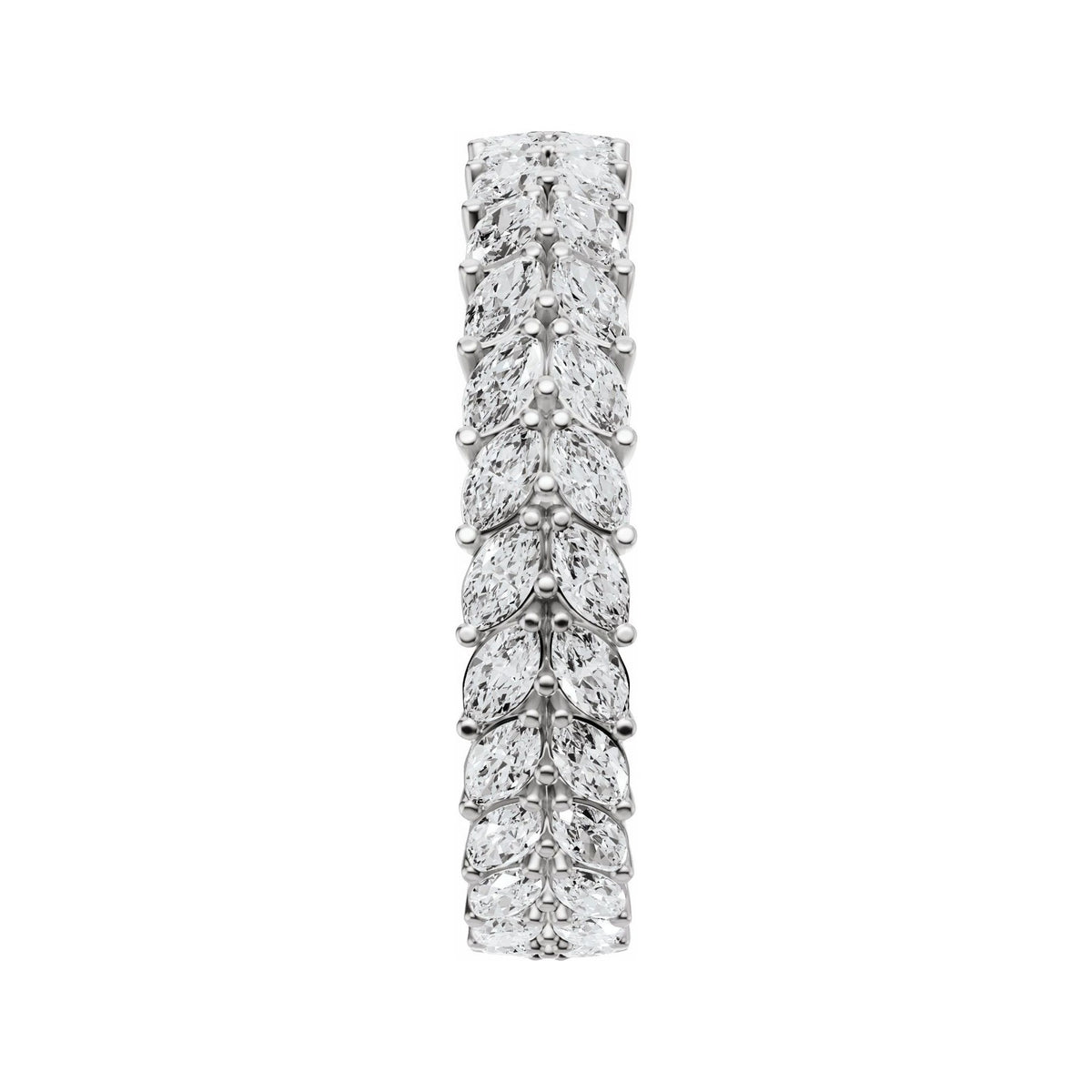 Sapphire Row Lab-Grown Diamond Double Marquise Eternity Band - Platinum (view 4)