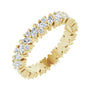 Sapphire Row Natural Diamond Marquise Cluster Band - 14K Yellow Gold, 6