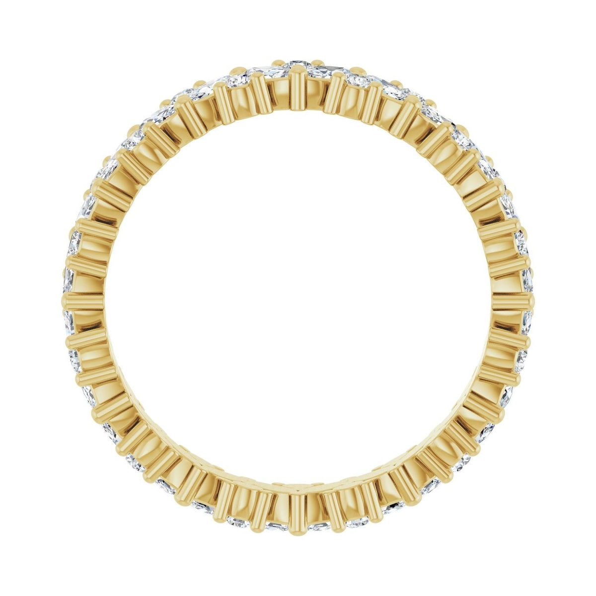 Sapphire Row Natural Diamond Marquise Cluster Band - 14K Yellow Gold, 7 (view 2)