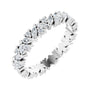 Sapphire Row Natural Diamond Marquise Cluster Band - 14K White Gold, 8