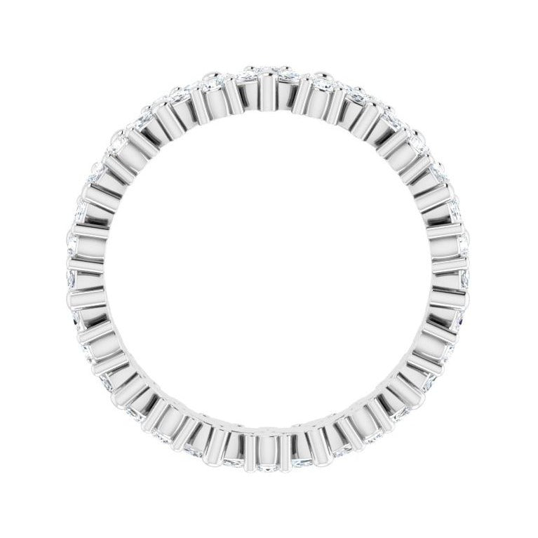 Sapphire Row Natural Diamond Marquise Cluster Band - Platinum (view 2)