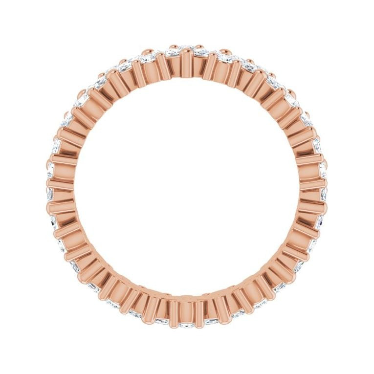 Sapphire Row Lab-Grown Diamond Marquise Cluster Band - 14K Rose Gold, 4.5 (view 2)