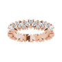Sapphire Row Lab-Grown Diamond Marquise Cluster Band - 14K Rose Gold, 4.5 (view 3)
