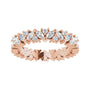 Sapphire Row Lab-Grown Diamond Marquise Cluster Band - 14K Rose Gold, 5.5 (view 3)