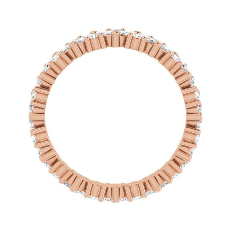 Sapphire Row Lab-Grown Diamond Marquise Cluster Band - 14K Rose Gold, 6.5 (view 2)