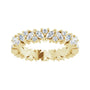 Sapphire Row Lab-Grown Diamond Marquise Cluster Band - 14K Yellow Gold, 5 (view 3)