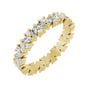 Sapphire Row Lab-Grown Diamond Marquise Cluster Band - 14K Yellow Gold, 7