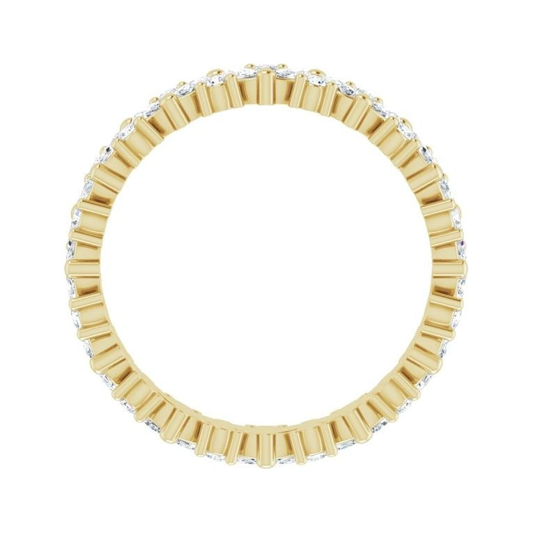 Sapphire Row Lab-Grown Diamond Marquise Cluster Band - 14K Yellow Gold, 8 (view 2)