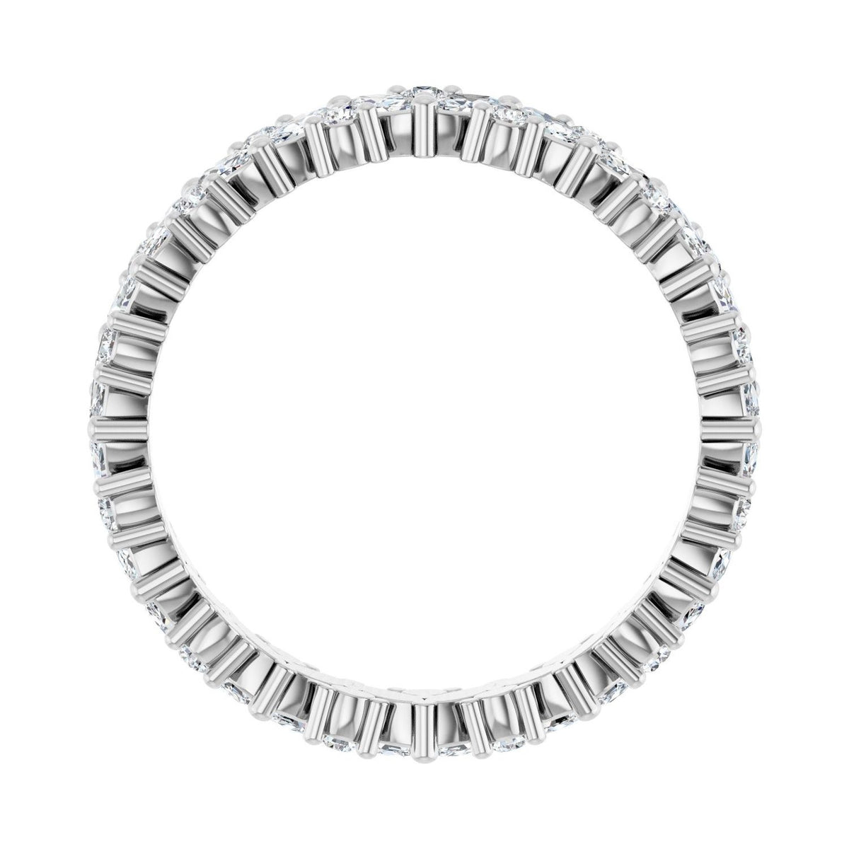 Sapphire Row Lab-Grown Diamond Marquise Cluster Band - Platinum, 7 (view 2)