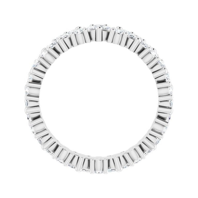 Sapphire Row Lab-Grown Diamond Marquise Cluster Band - 14K White Gold, 4.5 (view 2)