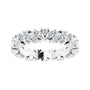 Sapphire Row Lab-Grown Diamond Marquise Cluster Band - 14K White Gold, 4.5 (view 3)