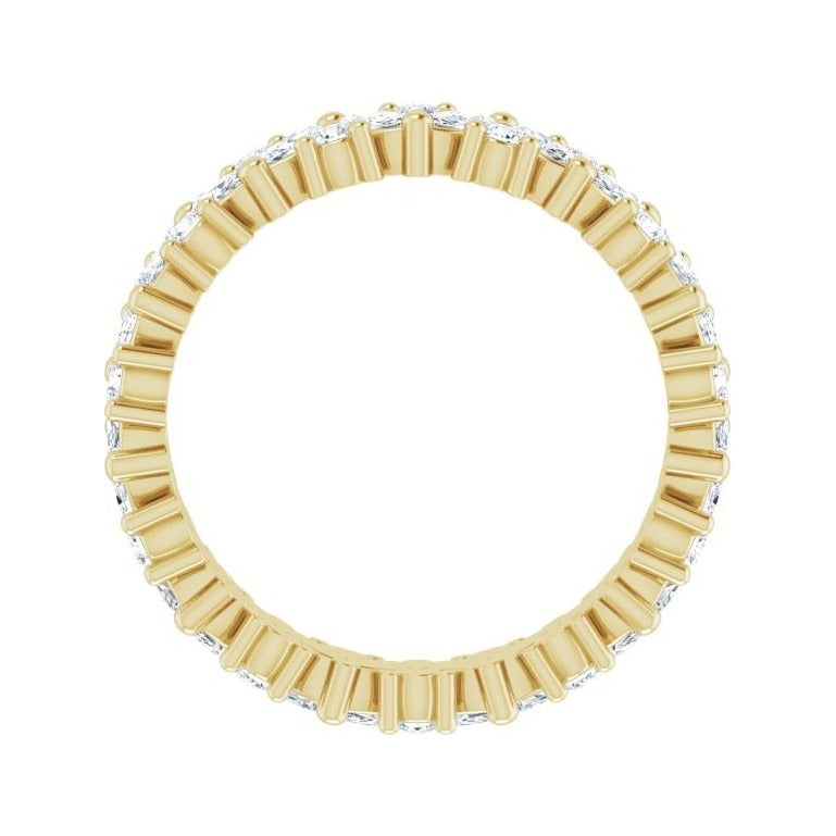 Sapphire Row Lab-Grown Diamond Marquise Cluster Band - 14K Yellow Gold, 4.5 (view 2)