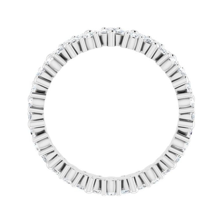 Sapphire Row Lab-Grown Diamond Marquise Cluster Band - 14K White Gold, 5 (view 2)