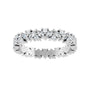 Sapphire Row Lab-Grown Diamond Marquise Cluster Band - 14K White Gold, 7 (view 3)