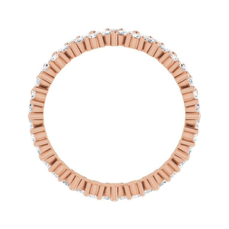 Sapphire Row Lab-Grown Diamond Marquise Cluster Band - 14K Rose Gold, 8 (view 2)