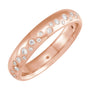 Sapphire Row Natural Diamond Flush-Set Scatter Band - 14K Rose Gold