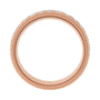 Sapphire Row Natural Diamond Rope-Edge Eternity Band - 14K Rose Gold, 2 mm, 6 (view 2)