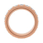 Sapphire Row Natural Diamond Rope-Edge Eternity Band - 14K Rose Gold, 3 mm, 4 (view 2)