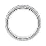 Sapphire Row Natural Diamond Rope-Edge Eternity Band - 14K White Gold, 2.5 mm, 4.5 (view 2)
