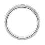 Sapphire Row Natural Diamond Rope-Edge Eternity Band - 14K White Gold, 2.5 mm, 7.5 (view 2)
