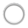 Sapphire Row Natural Diamond Rope-Edge Eternity Band - Platinum, 3 mm, 5 (view 2)