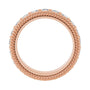 Sapphire Row Natural Diamond Rope-Edge Eternity Band - 14K Rose Gold, 2.5 mm, 4 (view 2)