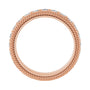 Sapphire Row Natural Diamond Rope-Edge Eternity Band - 14K Rose Gold, 2.5 mm, 7 (view 2)