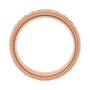 Sapphire Row Natural Diamond Rope-Edge Eternity Band - 14K Rose Gold, 2 mm, 4.5 (view 2)