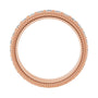 Sapphire Row Natural Diamond Rope-Edge Eternity Band - 14K Rose Gold, 2 mm, 5.5 (view 2)