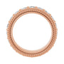 Sapphire Row Natural Diamond Rope-Edge Eternity Band - 14K Rose Gold, 3 mm, 5.5 (view 2)
