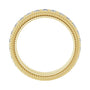 Sapphire Row Natural Diamond Rope-Edge Eternity Band - 14K Yellow Gold, 2 mm, 4 (view 2)