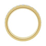 Sapphire Row Natural Diamond Rope-Edge Eternity Band - 14K Yellow Gold, 2 mm, 6 (view 2)