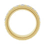 Sapphire Row Natural Diamond Rope-Edge Eternity Band - 14K Yellow Gold, 3 mm, 4 (view 2)