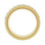 Sapphire Row Natural Diamond Rope-Edge Eternity Band - 14K Yellow Gold, 3 mm, 5 (view 2)