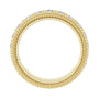 Sapphire Row Natural Diamond Rope-Edge Eternity Band - 14K Yellow Gold, 3 mm, 8 (view 2)