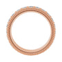 Sapphire Row Natural Diamond Rope-Edge Eternity Band - 14K Rose Gold, 2.5 mm, 6.5 (view 2)